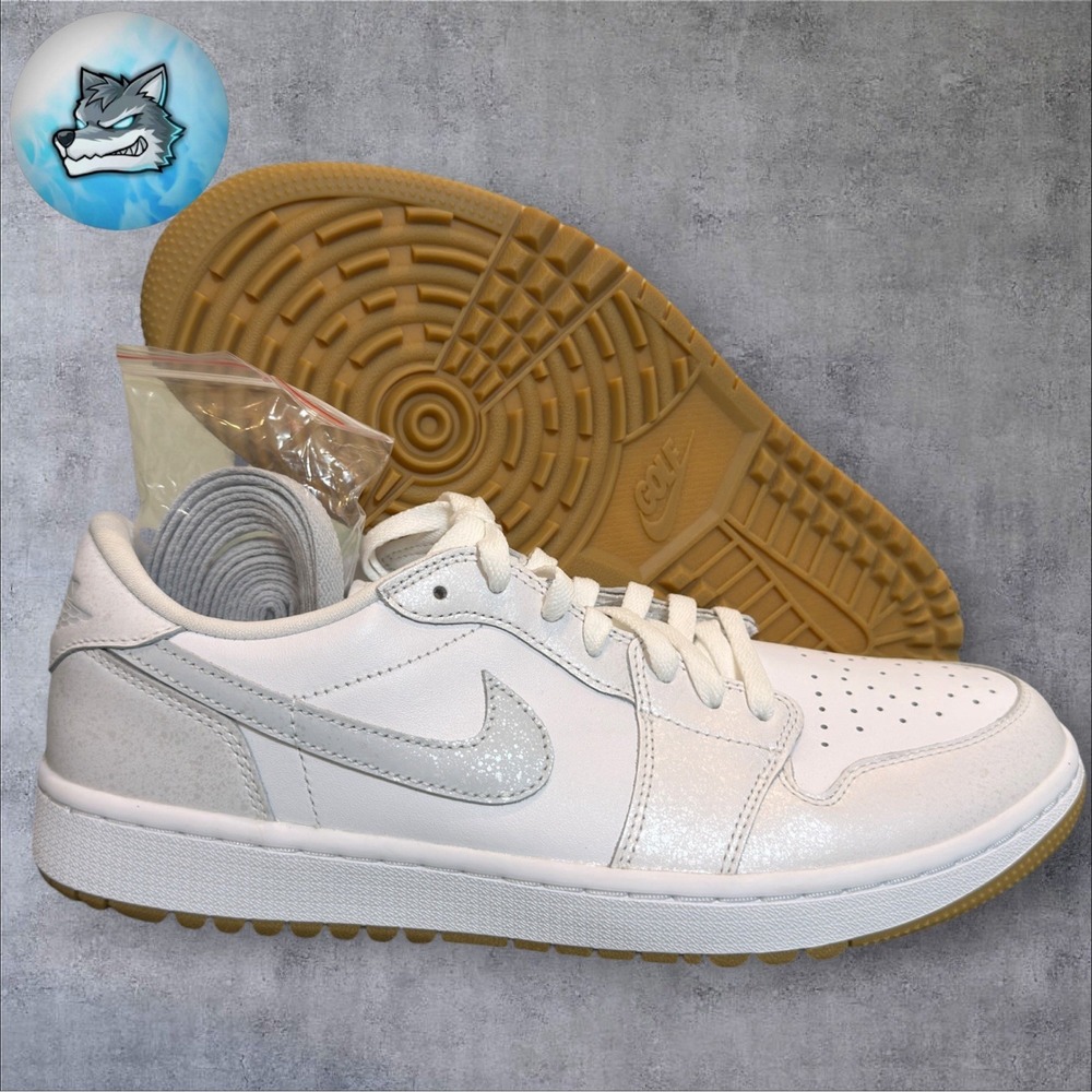 Nike Air Jordan 1 Low G Spikeless Golf DD9315-111 White / Gum Men's Size 14